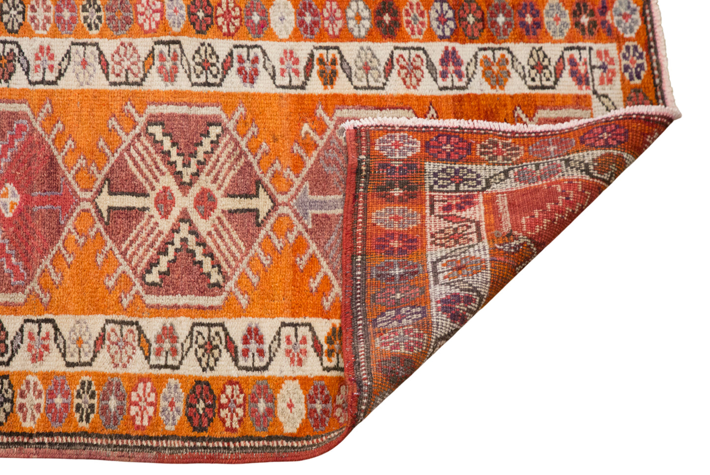 Antique Kurdish Herki Runner 88x380 cm / 2.9x12.5 ft