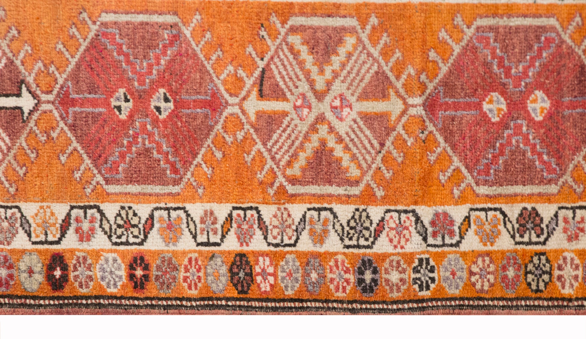 Antique Kurdish Herki Runner 88x380 cm / 2.9x12.5 ft