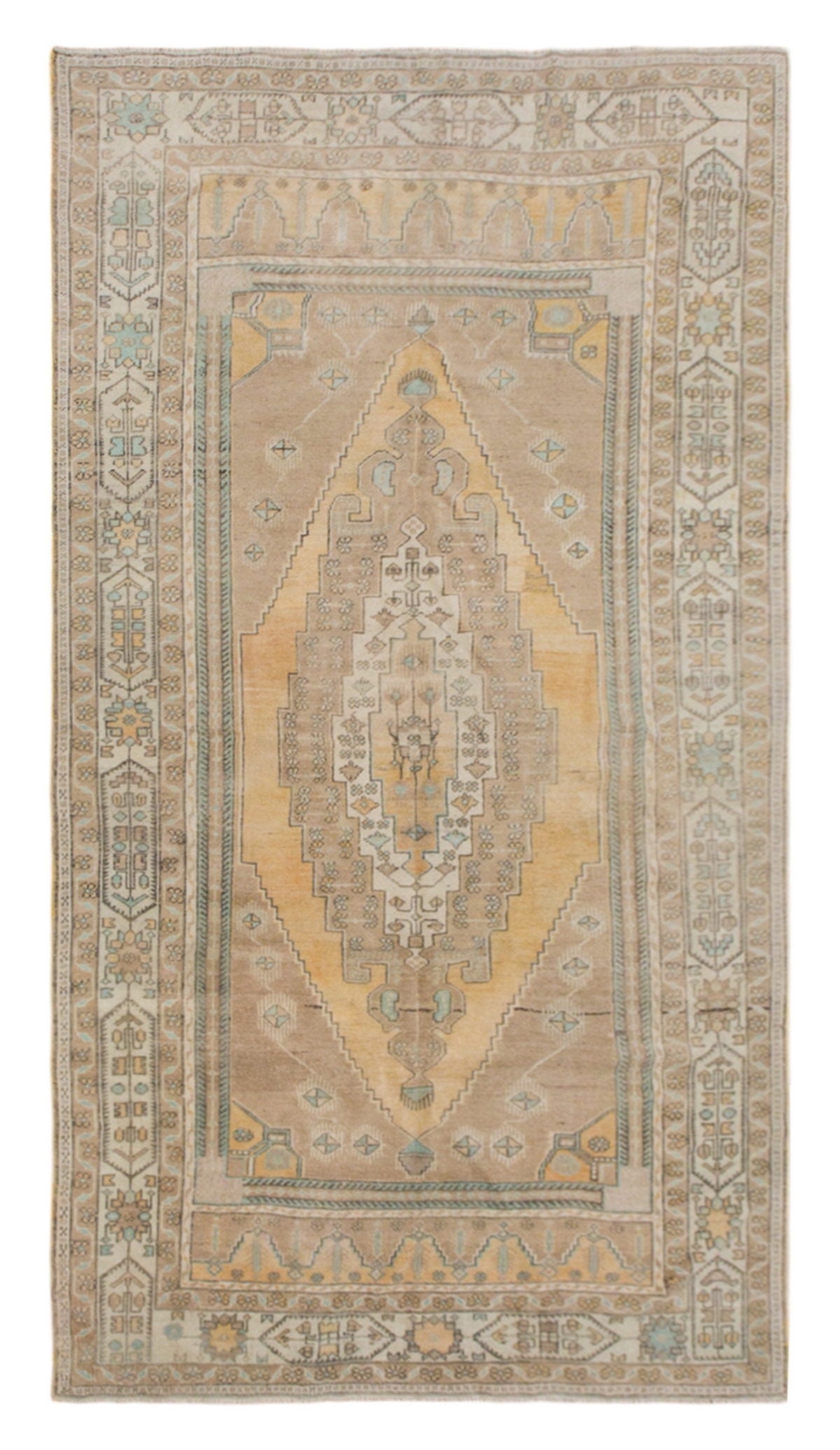 Antique Oushak – Boho Home Decor, 5'4" x 9'5" (163 x 286 cm)