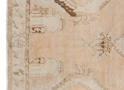 Antique Oushak Area Rug, Bohemian Oriental Carpet, 5'7" x 10'10" (167 x 330 cm)