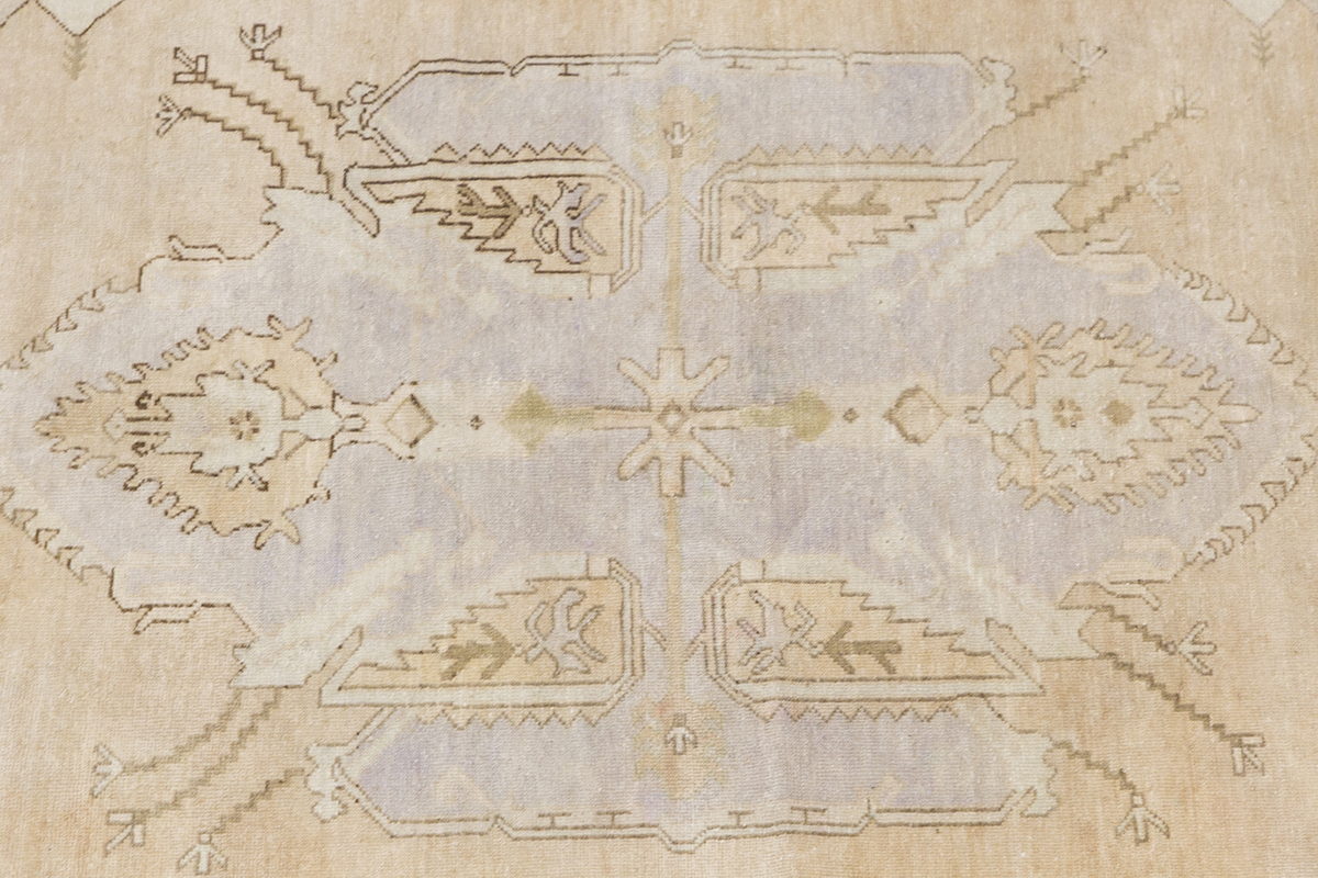 Antique Oushak Area Rug, Bohemian Oriental Carpet, 5'7" x 10'10" (167 x 330 cm)