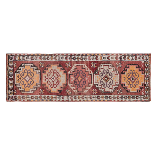 Antique Oushak Hallway Runner 87x230 cm (2'10" x 7'7")
