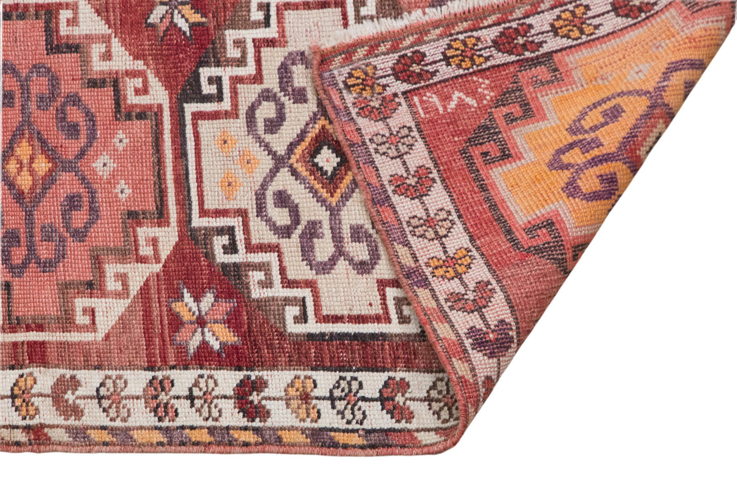 Antique Oushak Hallway Runner 87x230 cm (2'10" x 7'7")