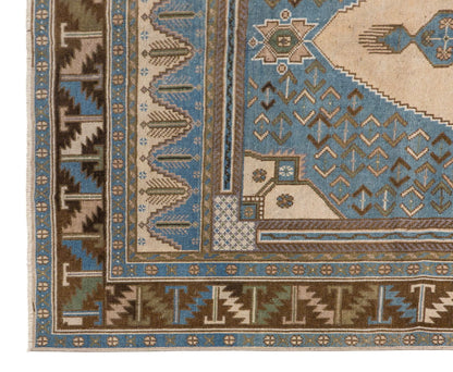 Antique Oushak Runner,  Boho Area Rug,  5'2" x 11'4" (158 x 346 cm)