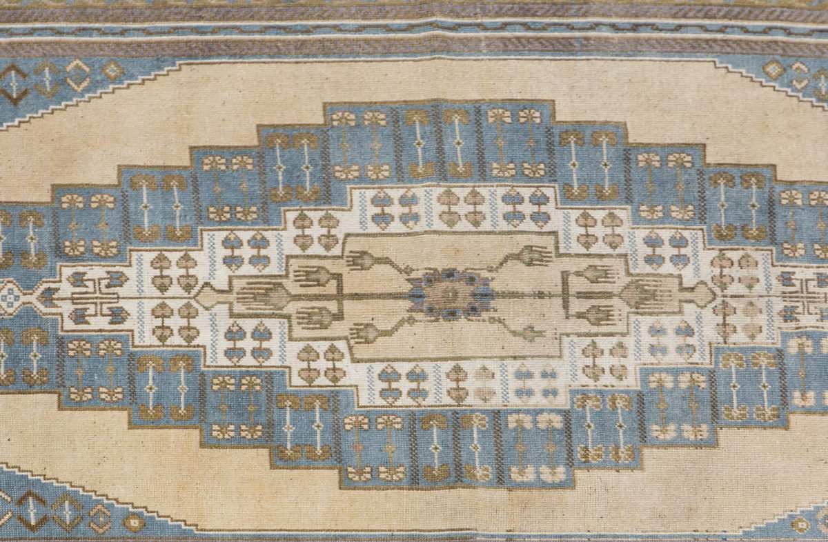 Antique Oushak Runner,  Boho Area Rug,  5'2" x 11'4" (158 x 346 cm)