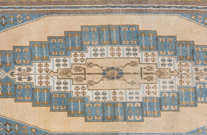 Antique Oushak Runner,  Boho Area Rug,  5'2" x 11'4" (158 x 346 cm)