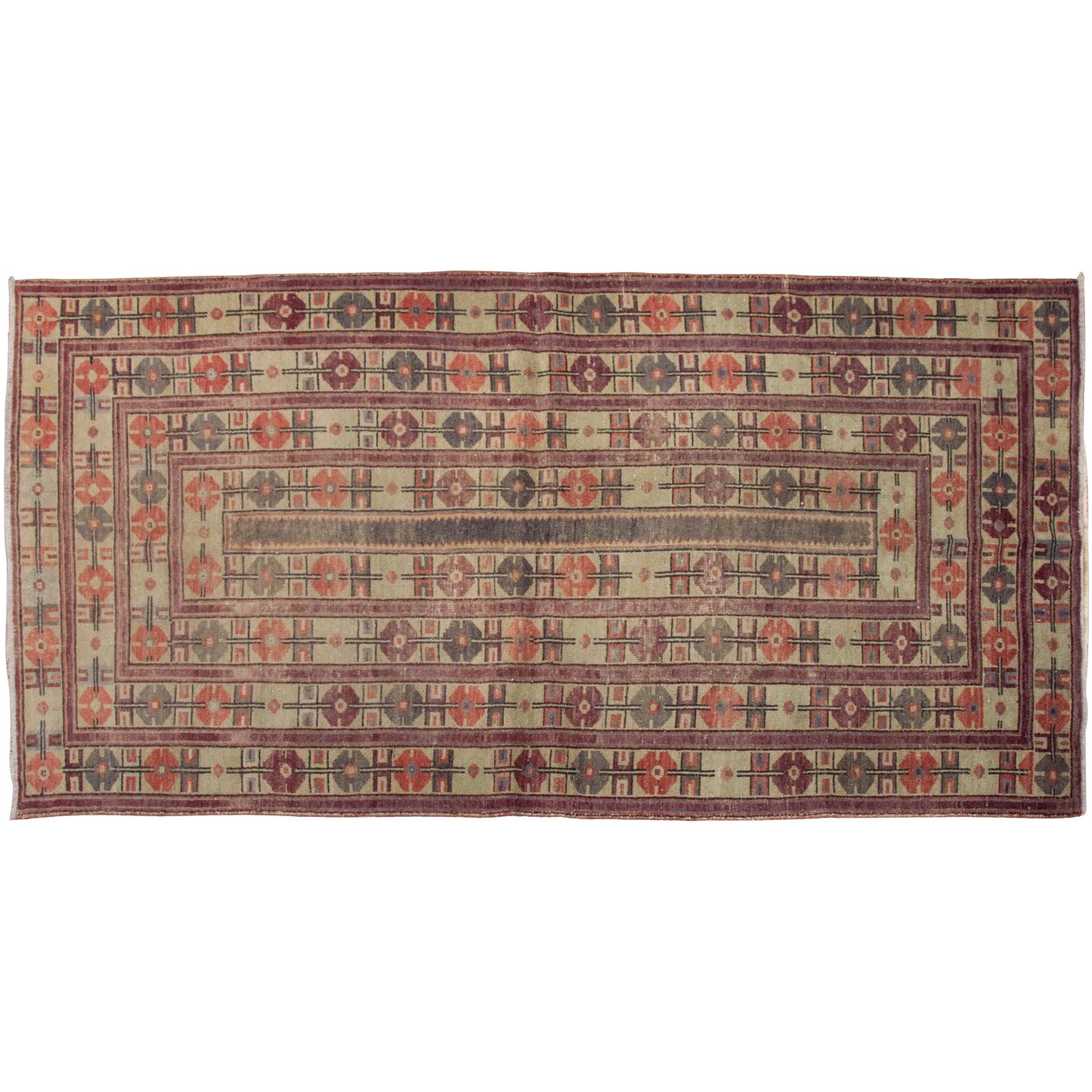 Antique Rug, 4'11 x 9'10 feet / 151 x 300 cm