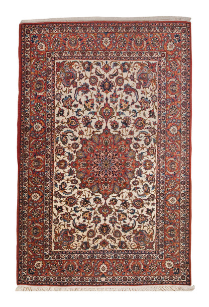 Antique Rug, Old Carpet,  4'10 x 7'9 feet / 148 x 237 cm