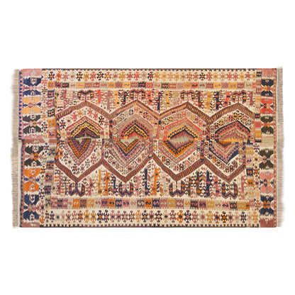 Antique Turkish Kilim Rug, 3.6 x 11.0 ft, 110 x 335 cm, Handwoven Wool Kilim