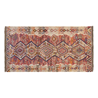 Antique Turkish Kilim Rug, 4.4 x 11.8 ft, 135 x 360 cm, Handwoven Wool Kilim
