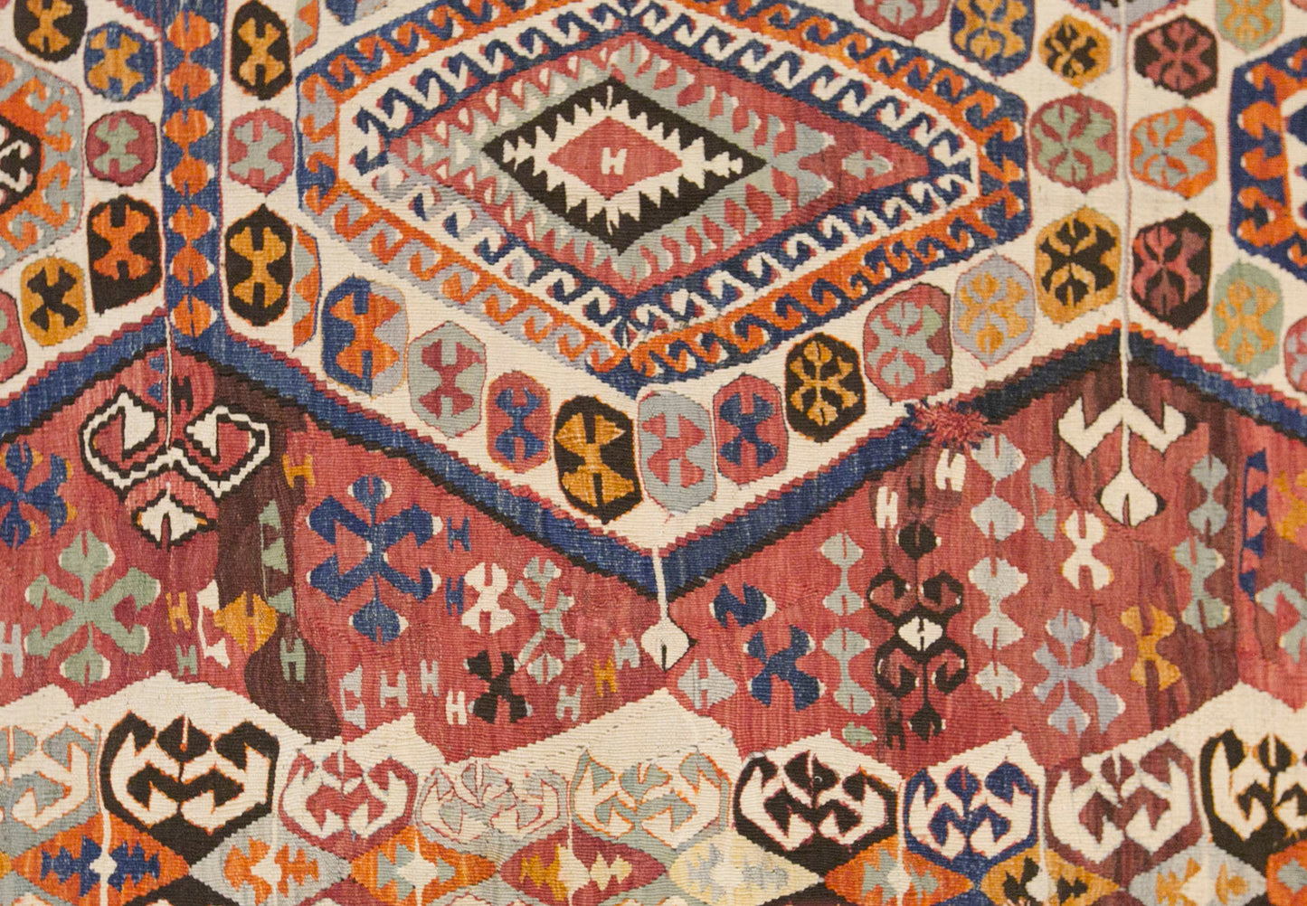Antique Turkish Kilim Rug, 4.4 x 11.8 ft, 135 x 360 cm, Handwoven Wool Kilim