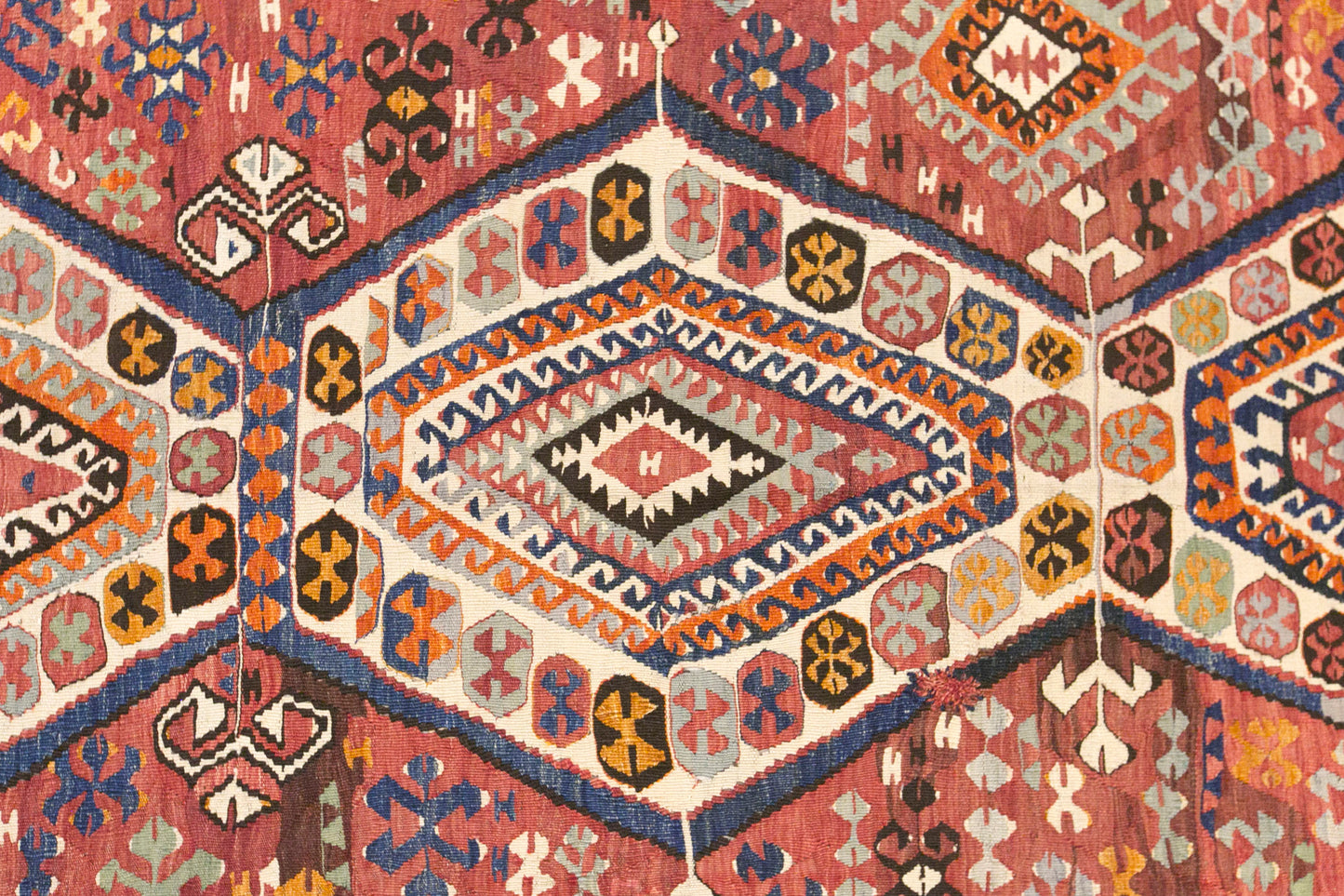 Antique Turkish Kilim Rug, 4.4 x 11.8 ft, 135 x 360 cm, Handwoven Wool Kilim
