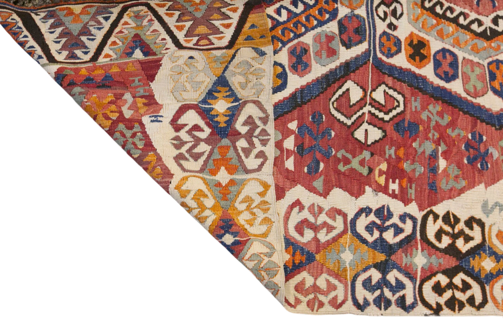Antique Turkish Kilim Rug, 4.4 x 11.8 ft, 135 x 360 cm, Handwoven Wool Kilim