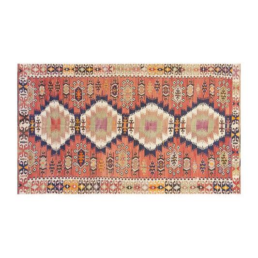 Antique Turkish Kilim Rug, 5.2 x 13.9 ft, 160 x 425 cm, Handwoven Wool Kilim