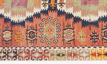 Antique Turkish Kilim Rug, 5.2 x 13.9 ft, 160 x 425 cm, Handwoven Wool Kilim