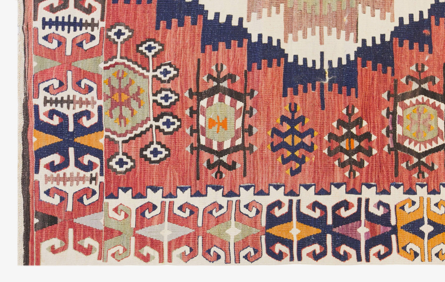 Antique Turkish Kilim Rug, 5.2 x 13.9 ft, 160 x 425 cm, Handwoven Wool Kilim