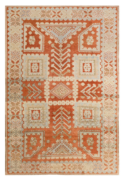 Antique Turkish Oushak Rug,  195 x 285 cm / 6.4 x 9.3 ft