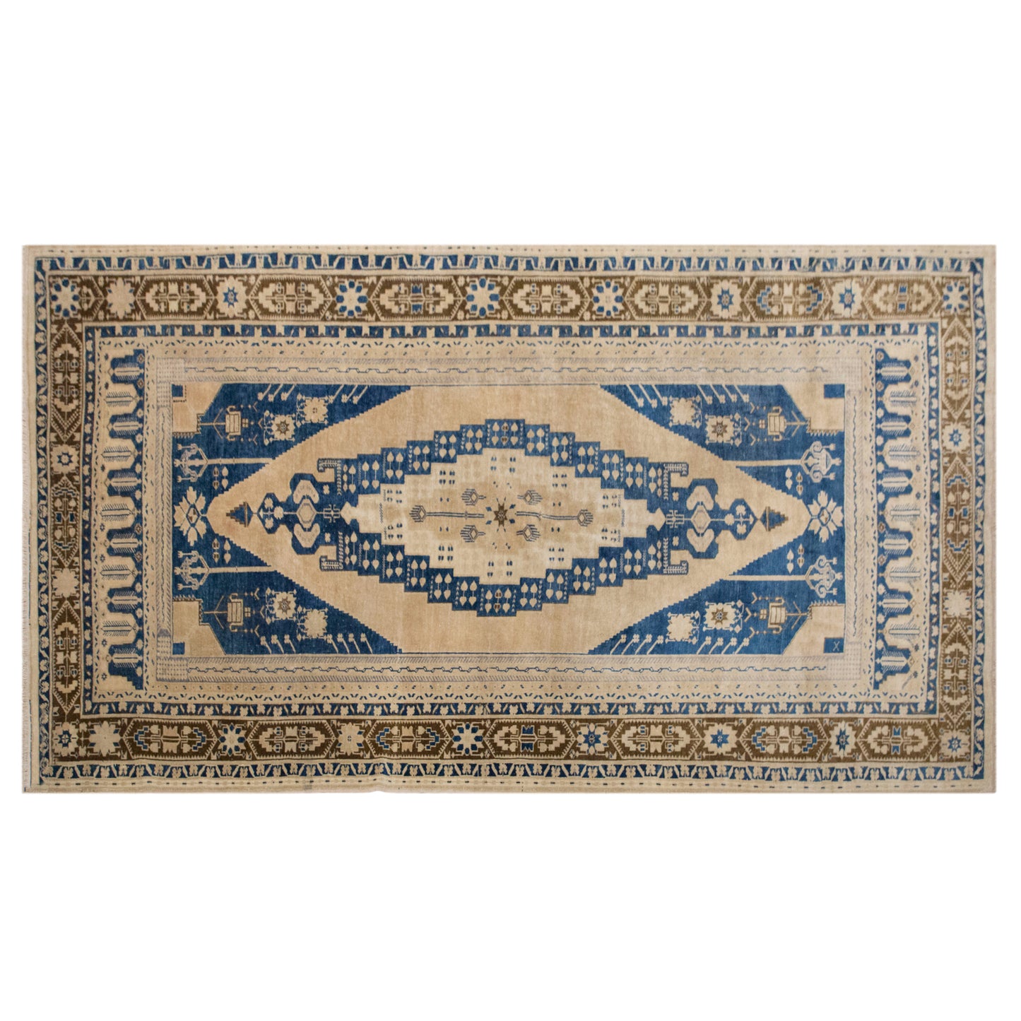 Antique Turkish Oushak Rug 170x310 cm (5.6x10.2 ft)