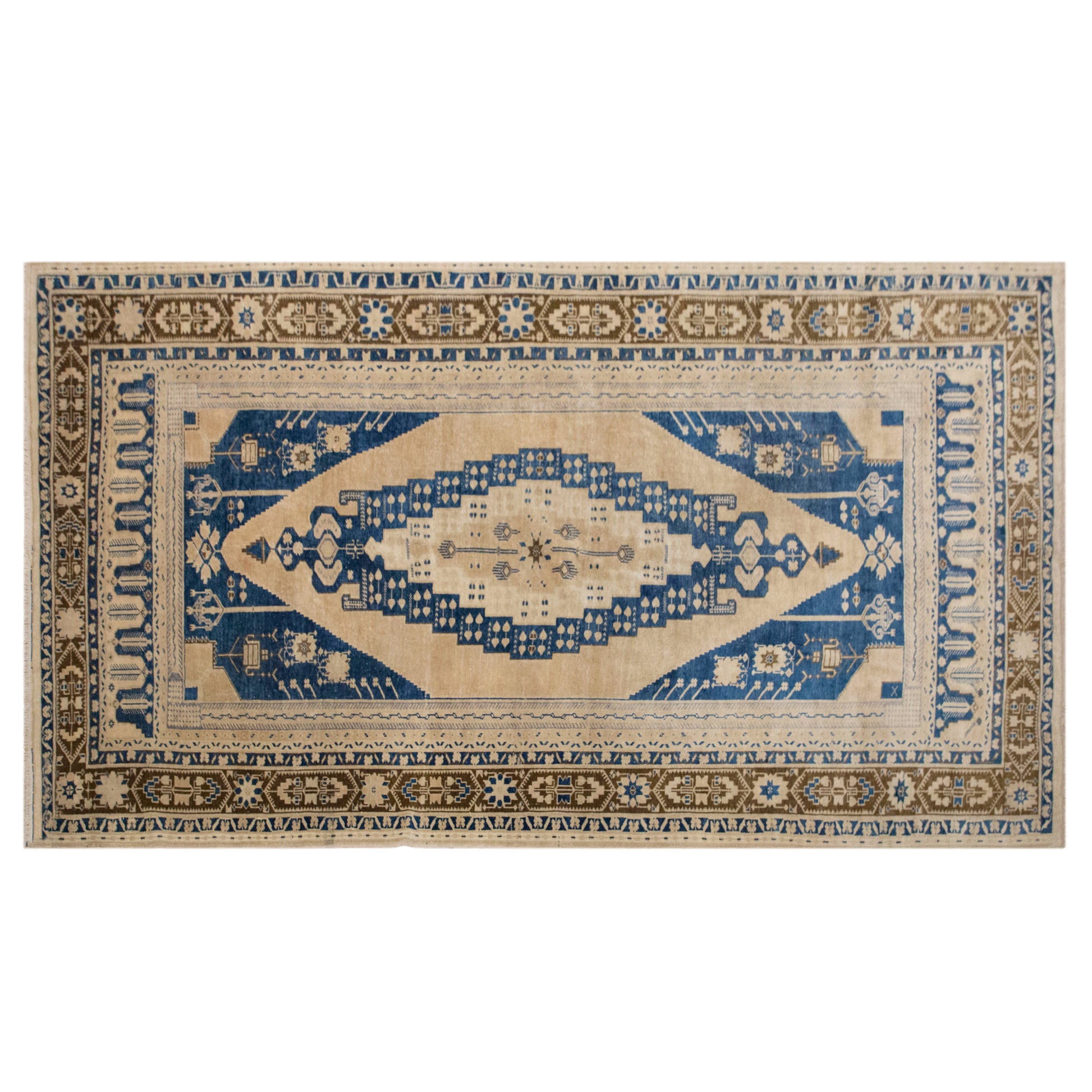 Antique Turkish Oushak Rug 170x310 cm (5.6x10.2 ft)