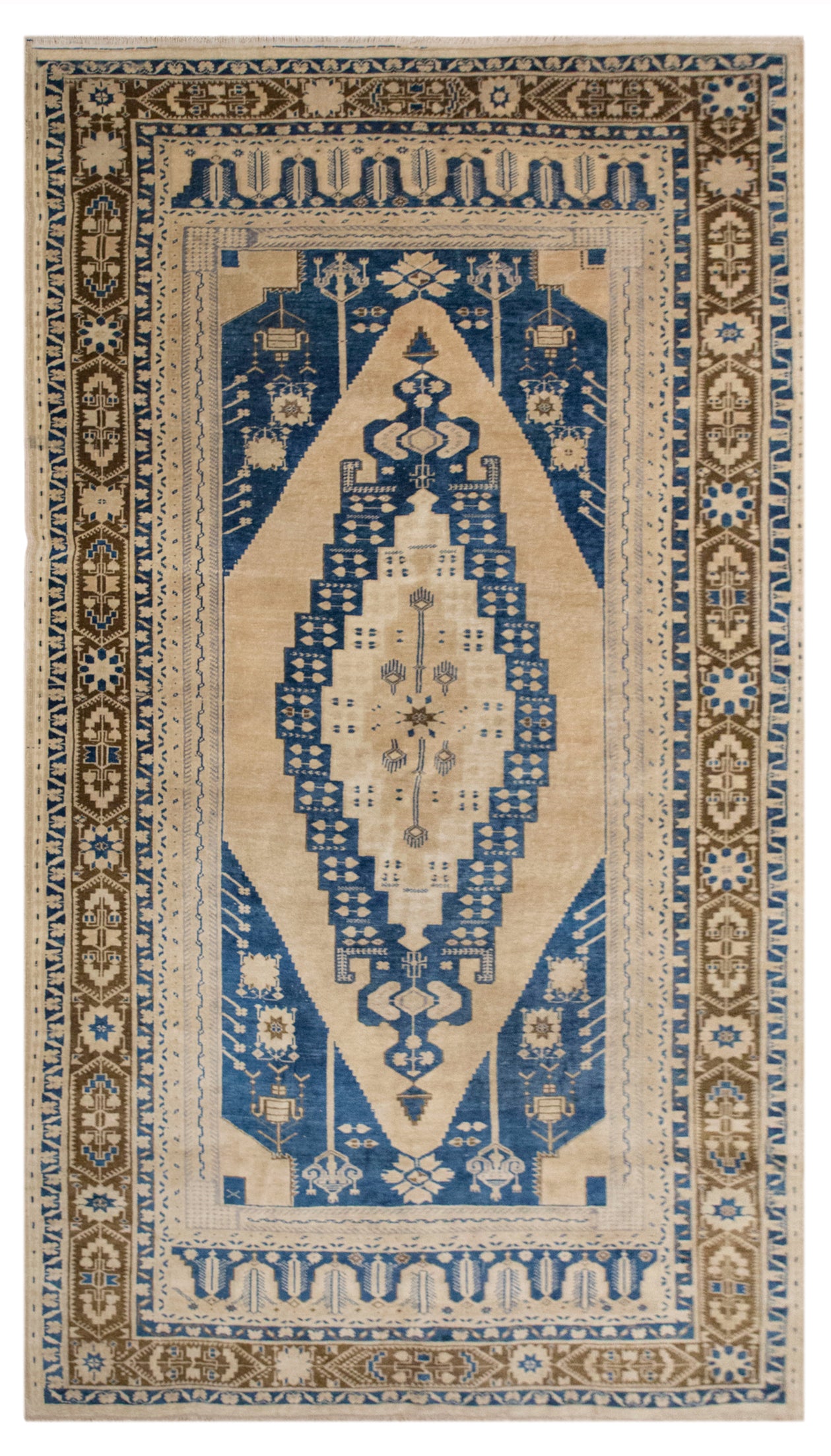 Antique Turkish Oushak Rug 170x310 cm (5.6x10.2 ft)