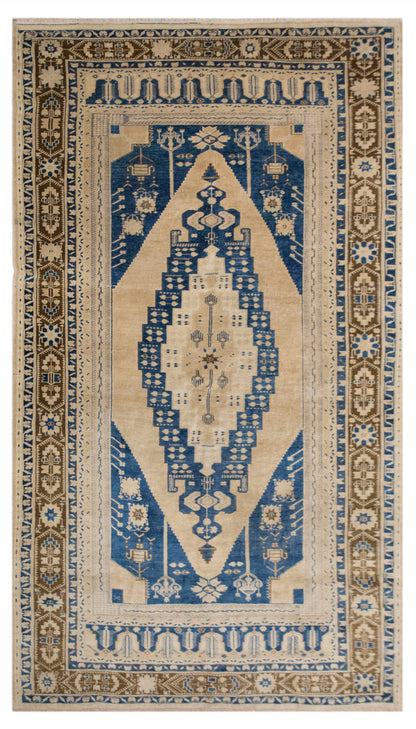 Antique Turkish Oushak Rug 170x310 cm (5.6x10.2 ft)