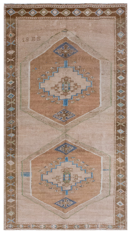 Antique Turkish Oushak Rug 205x362 cm (6'9" x 11'10")