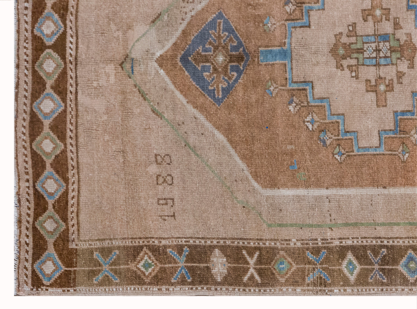 Antique Turkish Oushak Rug 205x362 cm (6'9" x 11'10")