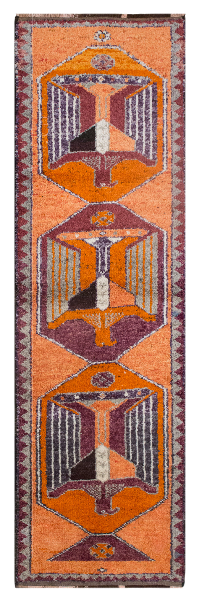 Antique Turkish Oushak Runner 100x340 cm (3'3" x 11'2")