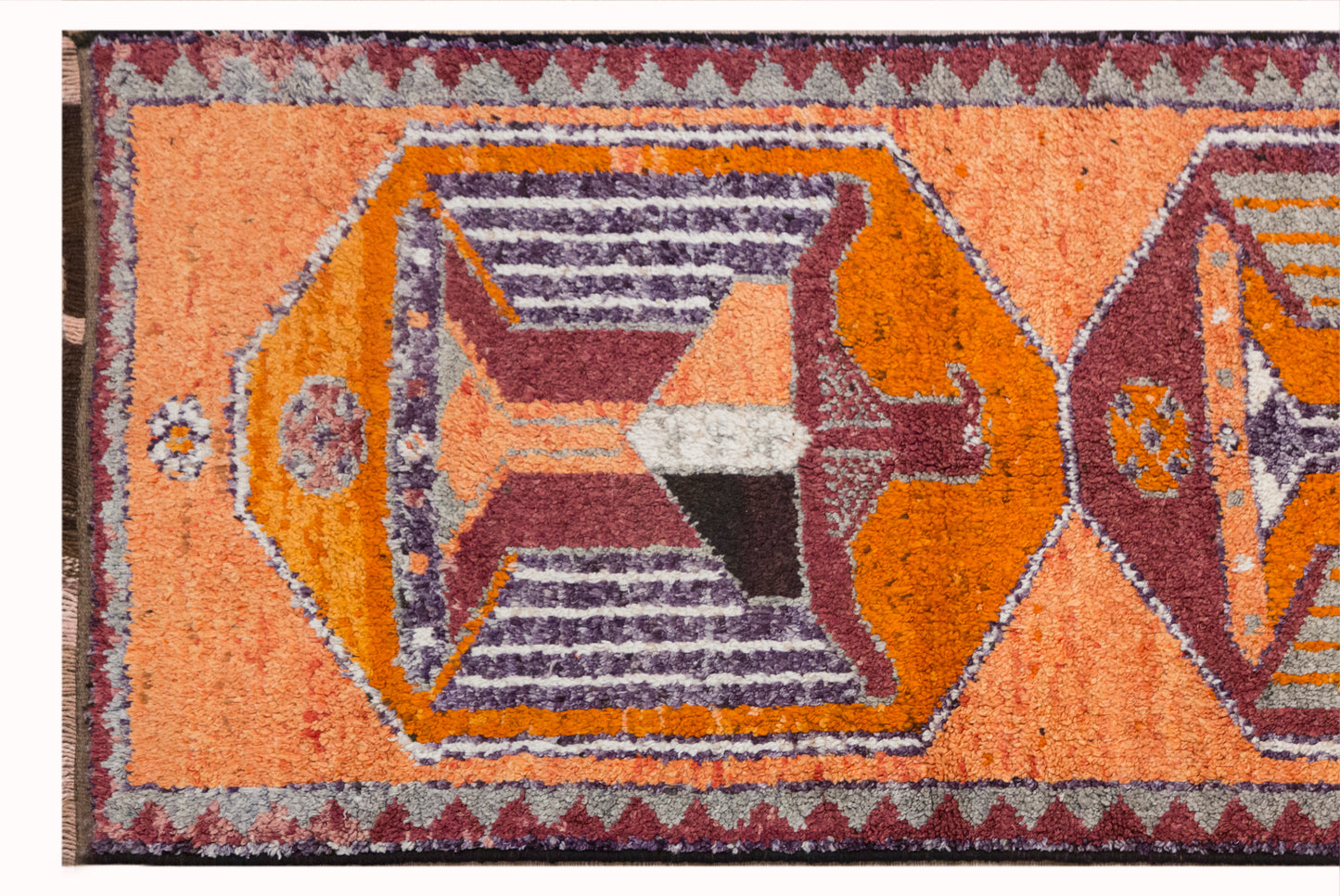 Antique Turkish Oushak Runner 100x340 cm (3'3" x 11'2")
