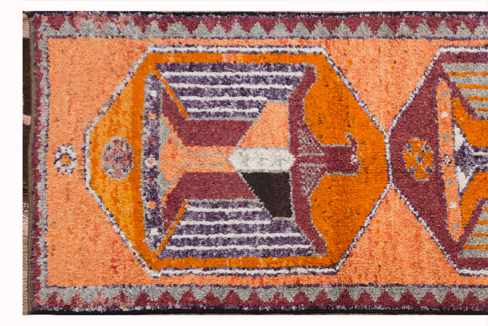 Antique Turkish Oushak Runner 100x340 cm (3'3" x 11'2")