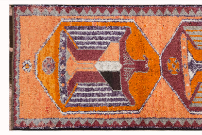 Antique Turkish Oushak Runner 100x340 cm (3'3" x 11'2")