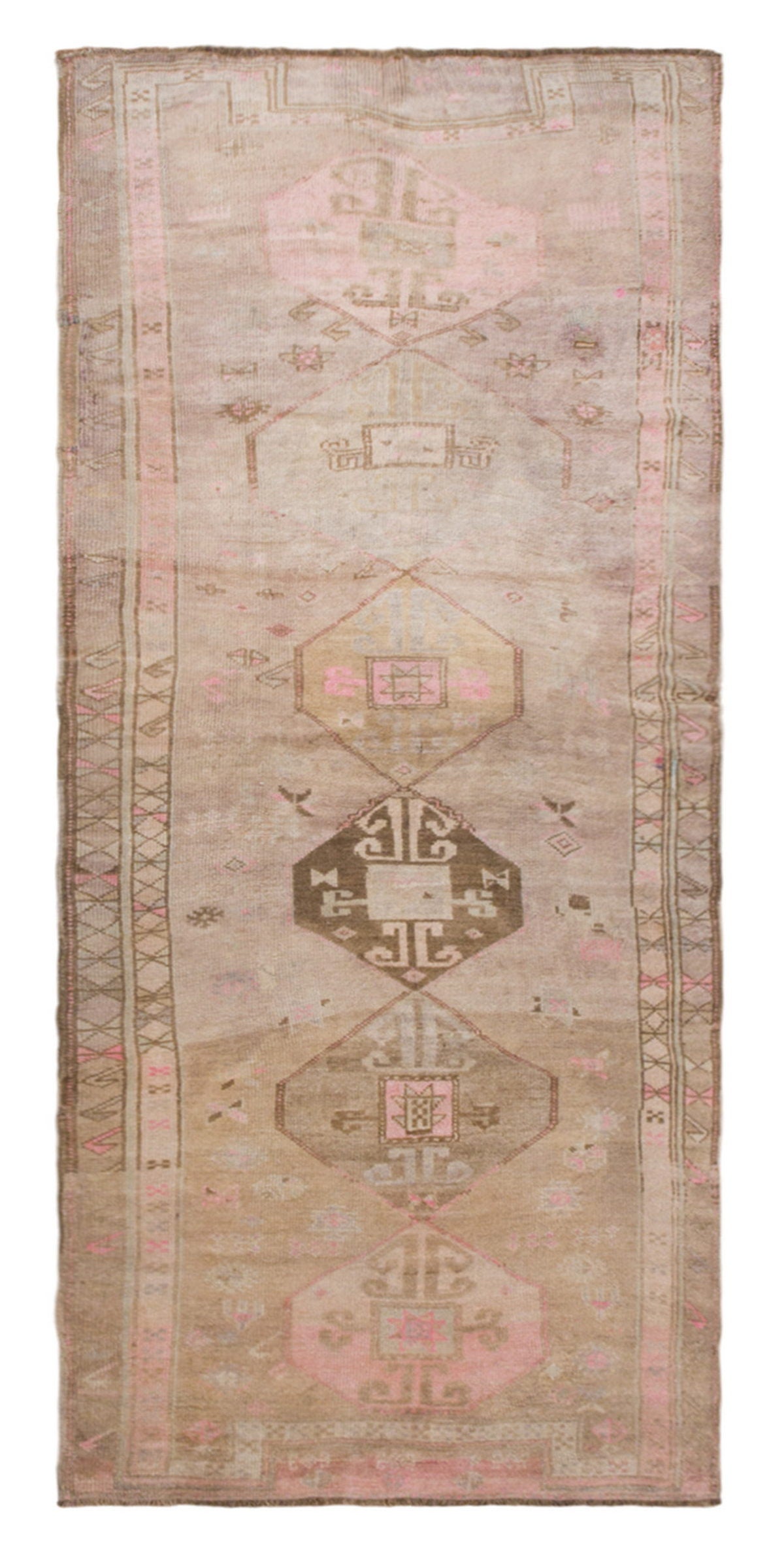 Antique Turkish Oushak Runner Rug, 4'6" x 11'6" (138 x 350 cm)