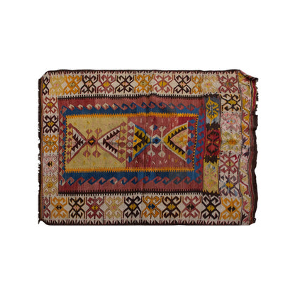 Antique Turkish Rug, 4.5 x 3.7 ft, 137 x 110 cm