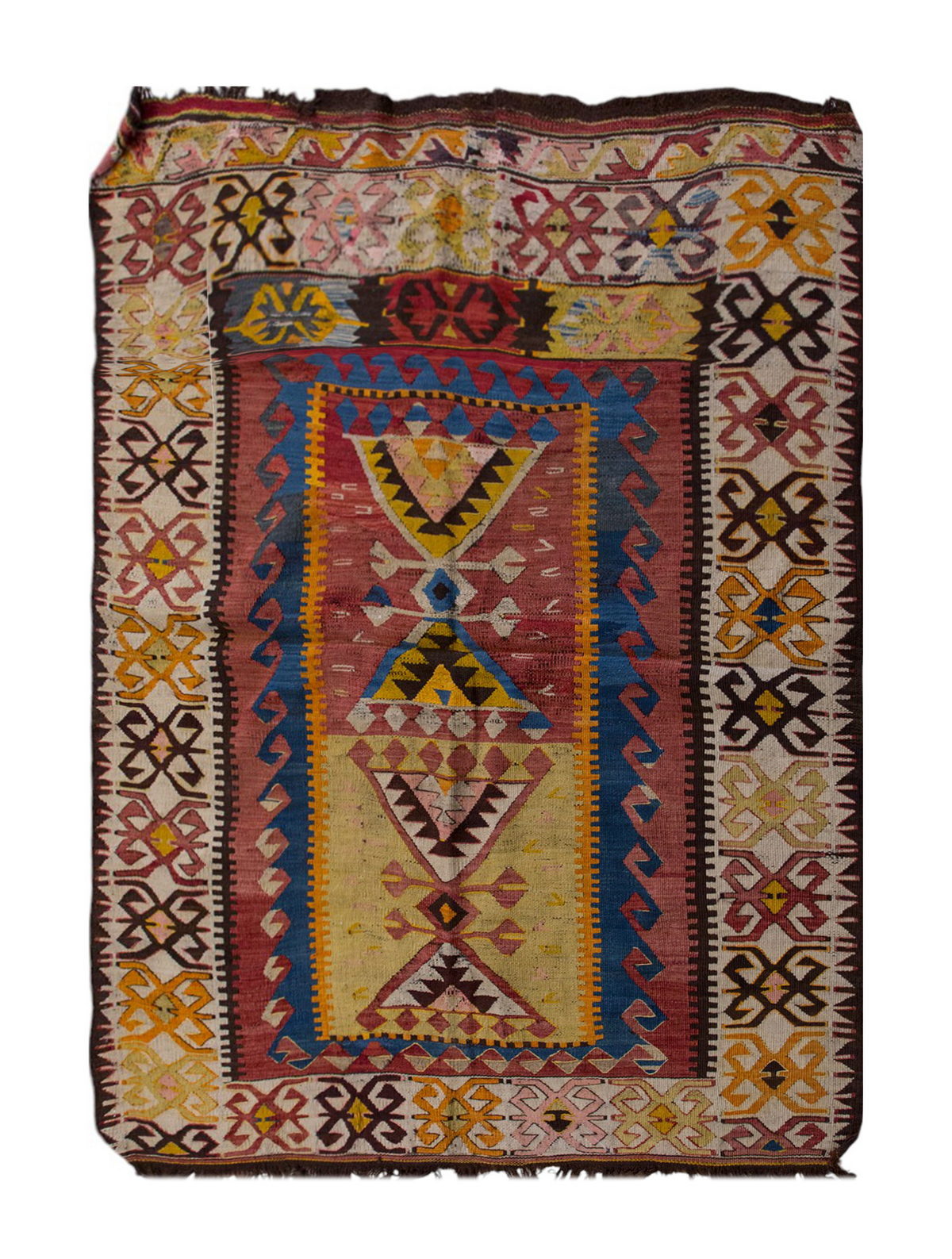 Antique Turkish Rug, 4.5 x 3.7 ft, 137 x 110 cm