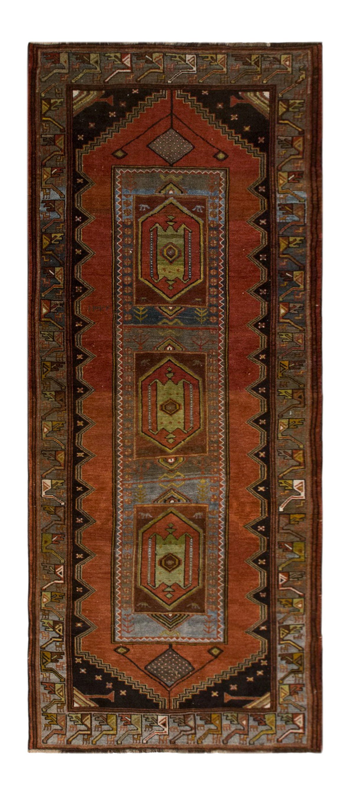 Antique Turkish Runner, 130 x 300 cm / 4.3 x 9.8 ft