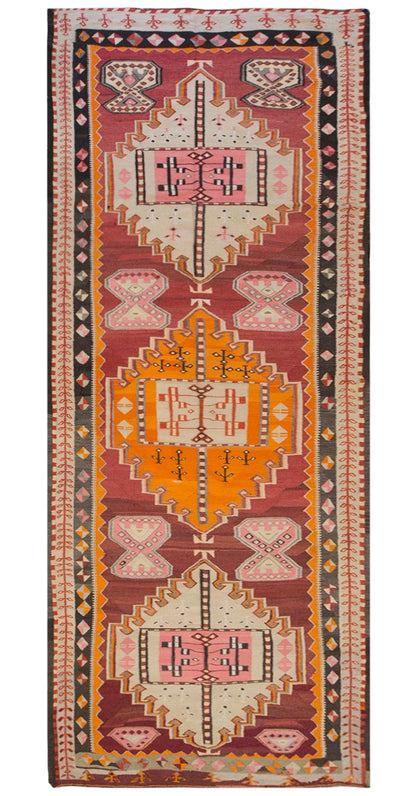 Authentic Kars Kilim – 170 x 430 cm (5.6 x 14.1 ft)