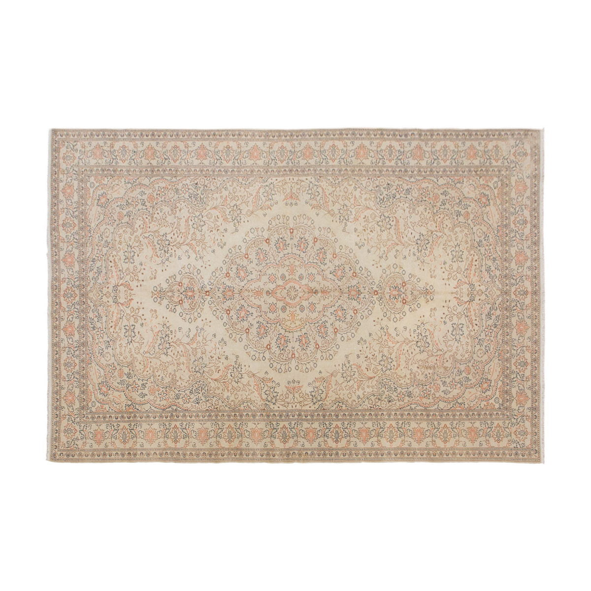 Authentic Vintage Anatolian Handwoven Wool Rug – 197x288 – 1960s