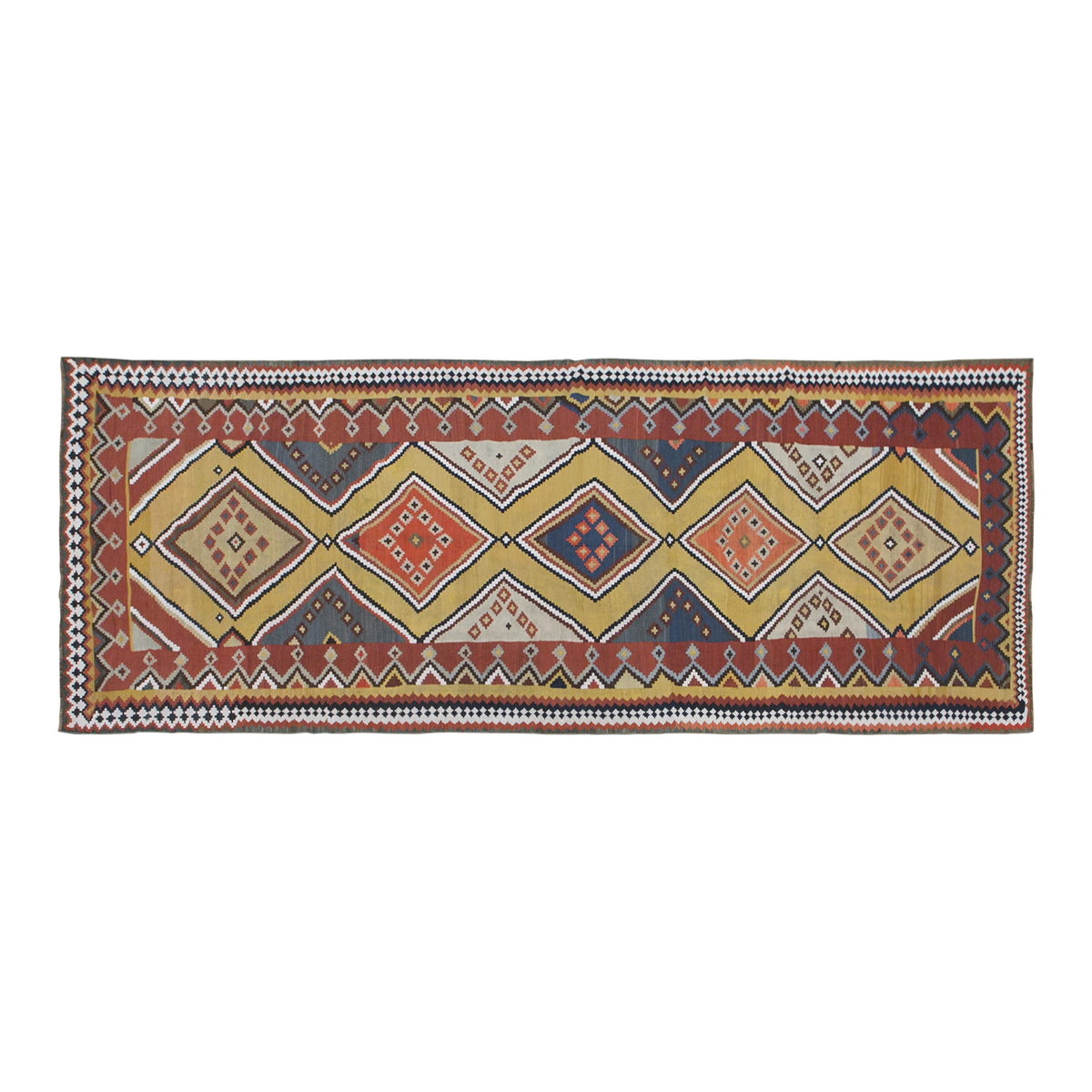 Bahtiyari Kilim Runner, 145 x 392 cm / 4'9 x 13 feet