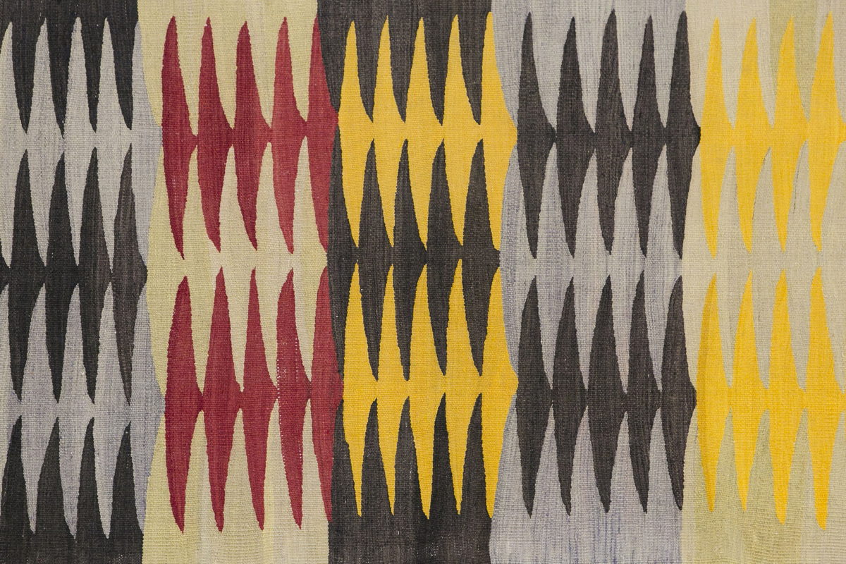 Bodrum tribal kilim, 2.11 x 10.9 ft kilim, 89 x 330 cm