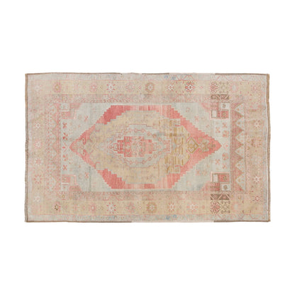 Bohemian Anatolian Carpet 60+ Years Old, Vintage Rrug, 4'11" x 7'3" feet (150 x 222 cm)