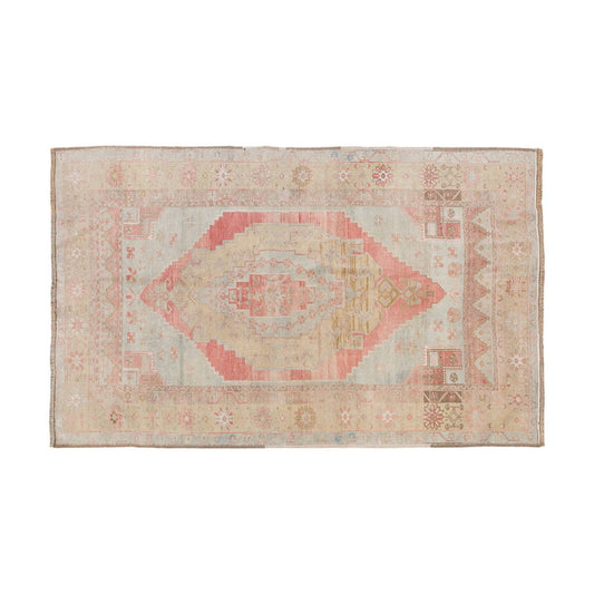 Bohemian Anatolian Carpet 60+ Years Old, Vintage Rrug, 4'11" x 7'3" feet (150 x 222 cm)