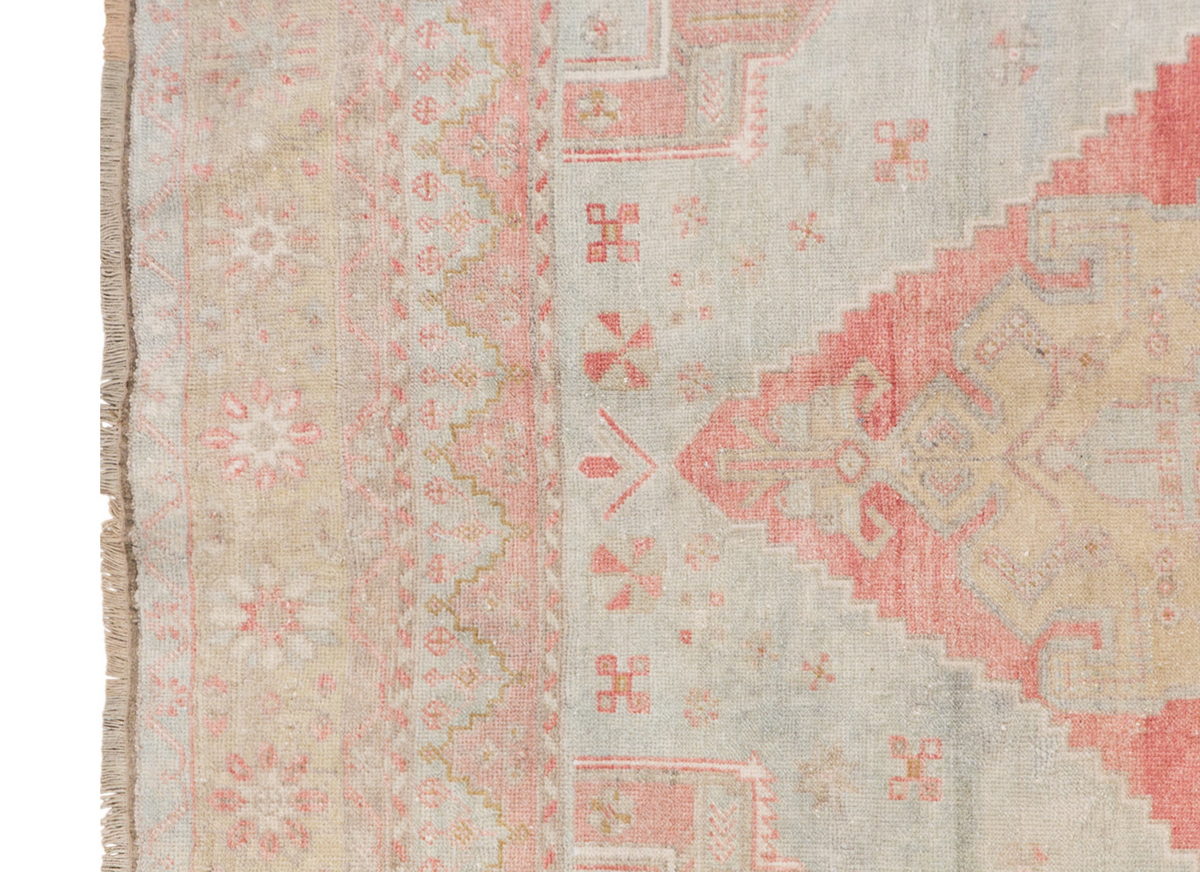 Bohemian Anatolian Carpet 60+ Years Old, Vintage Rrug, 4'11" x 7'3" feet (150 x 222 cm)