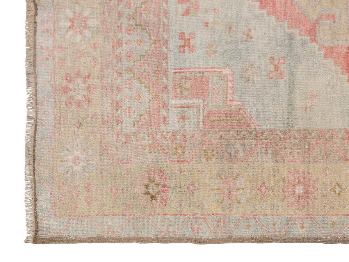 Bohemian Anatolian Carpet 60+ Years Old, Vintage Rrug, 4'11" x 7'3" feet (150 x 222 cm)