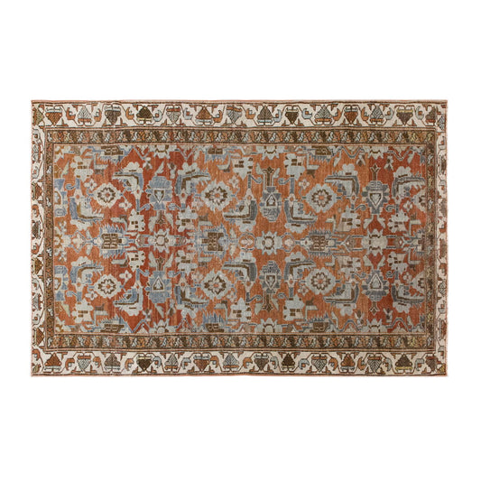 Vintage Bohemian Wool Area Rug,  118x185 cm / 3'10" x 6'1" feet