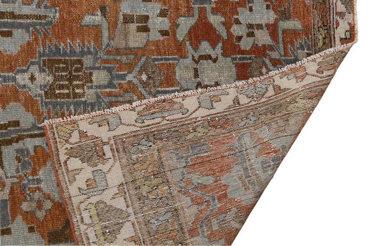 Vintage Bohemian Wool Area Rug,  118x185 cm / 3'10" x 6'1" feet