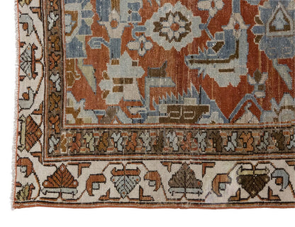 Vintage Bohemian Wool Area Rug,  118x185 cm / 3'10" x 6'1" feet