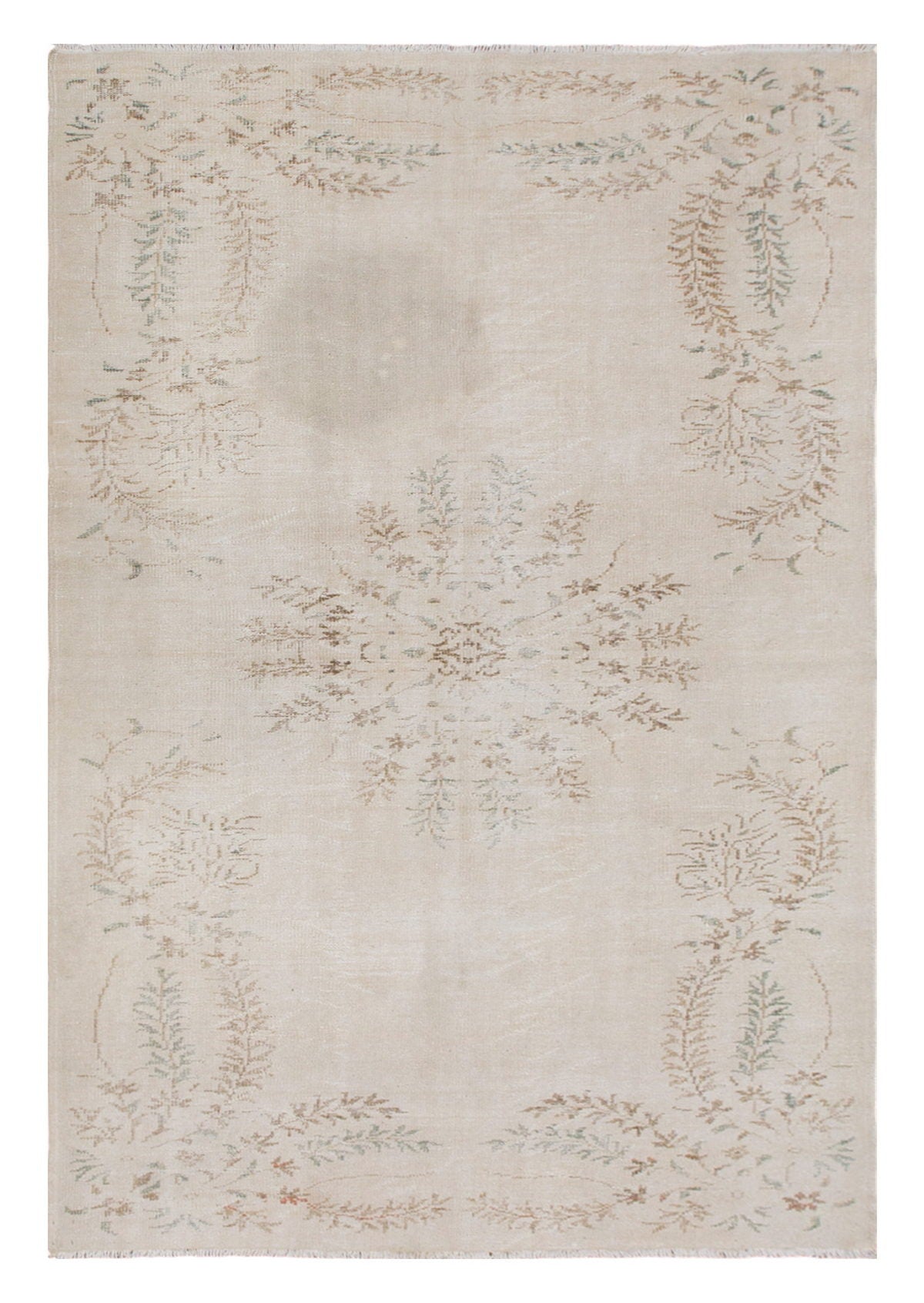 Boho Vintage Wool Rug 6'0" x 10'2" | Handwoven Turkish Carpet with Rustic Anatolian Motifs