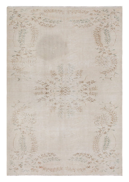 Boho Vintage Wool Rug 6'0" x 10'2" | Handwoven Turkish Carpet with Rustic Anatolian Motifs