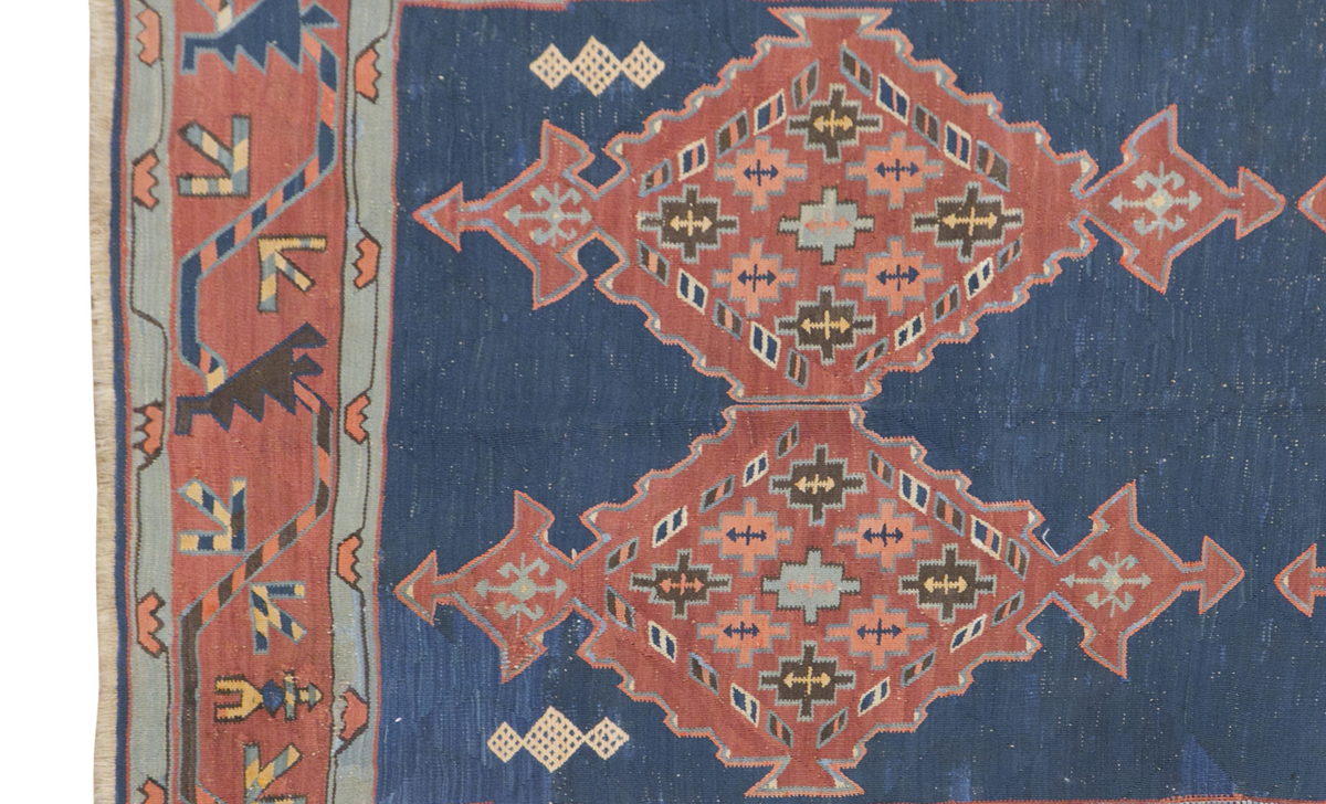 Caucasian Avar Kilim, 145 x 312 cm / 4'9 x 10'3 feet