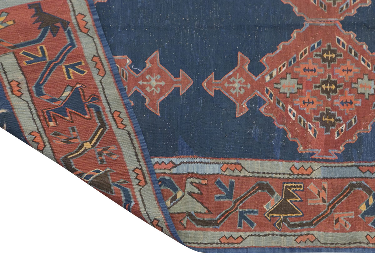Caucasian Avar Kilim, 145 x 312 cm / 4'9 x 10'3 feet